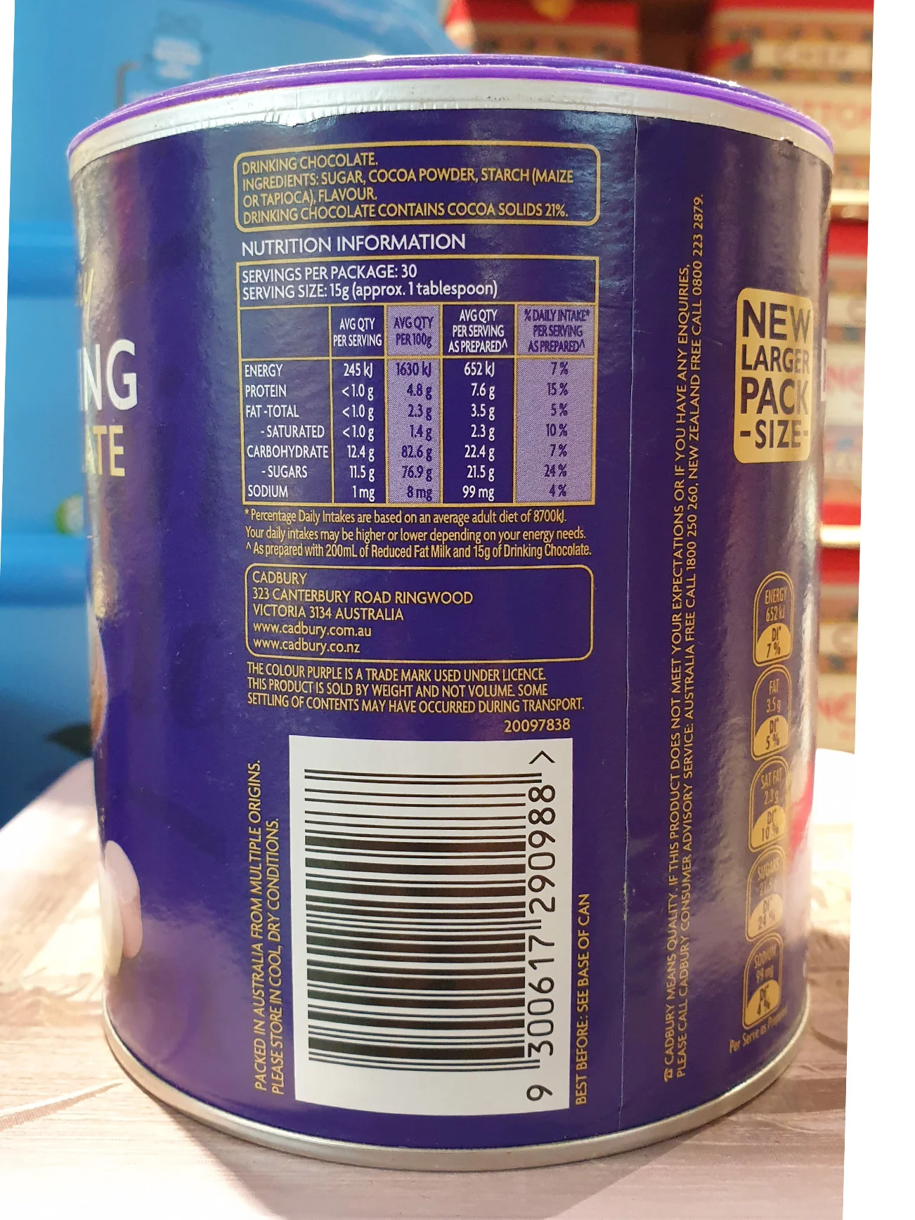 CADBURY DRINKING CHOCOLATE 450G - Image 5