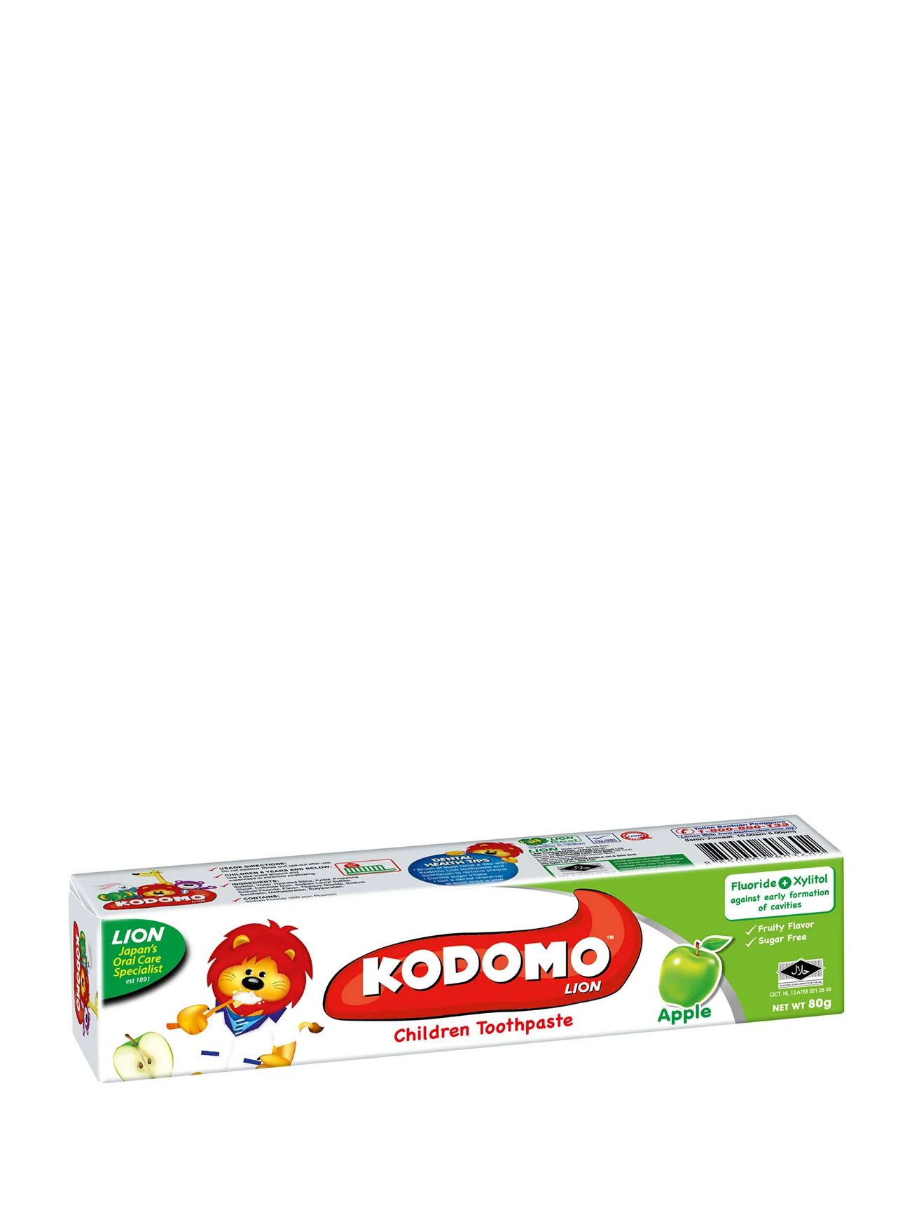 KODOMO LION T/PASTE APPLE 80G - Image 3